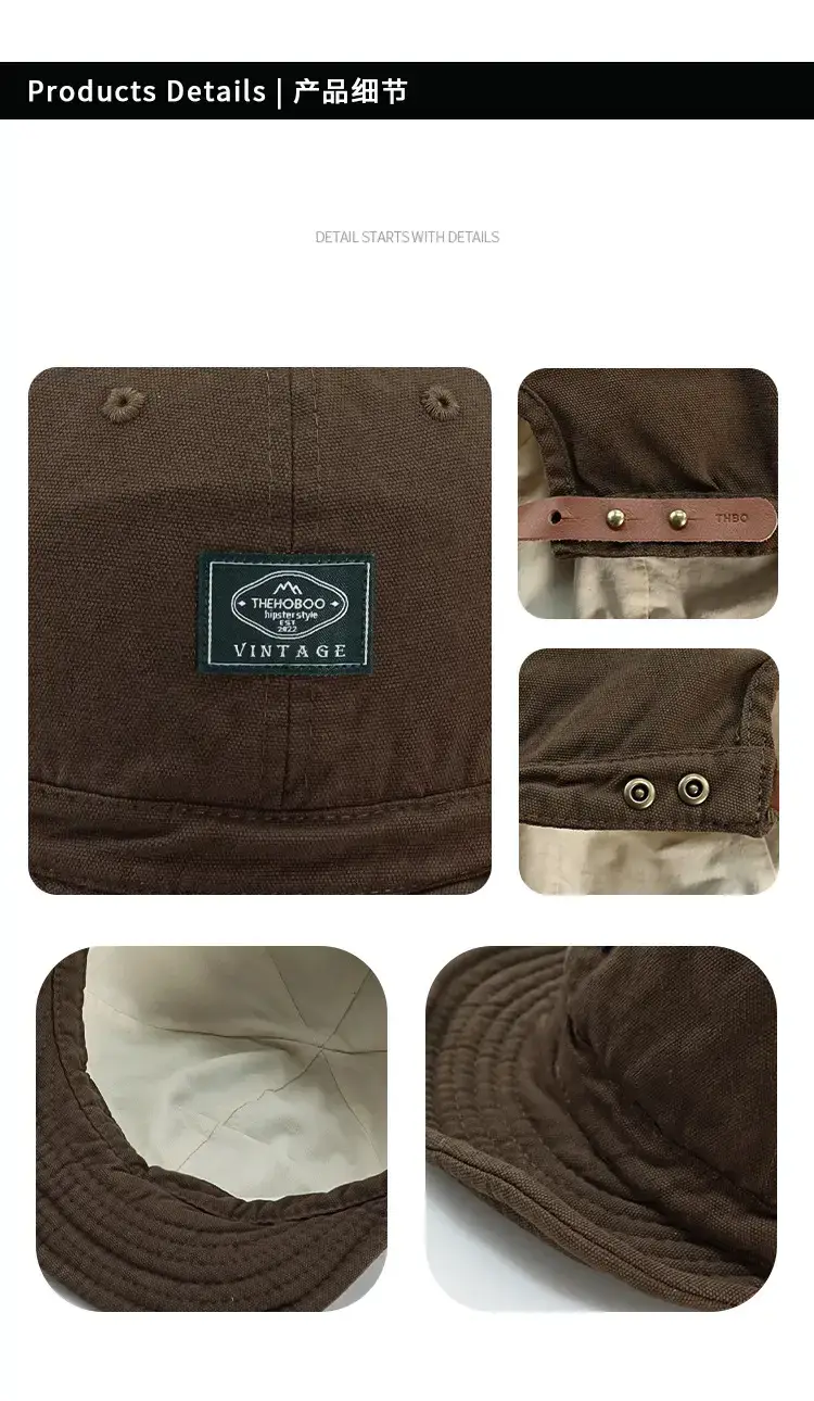 Women's Vintage Cloth Short-Brim Baseball Cap Brown — feature 6
