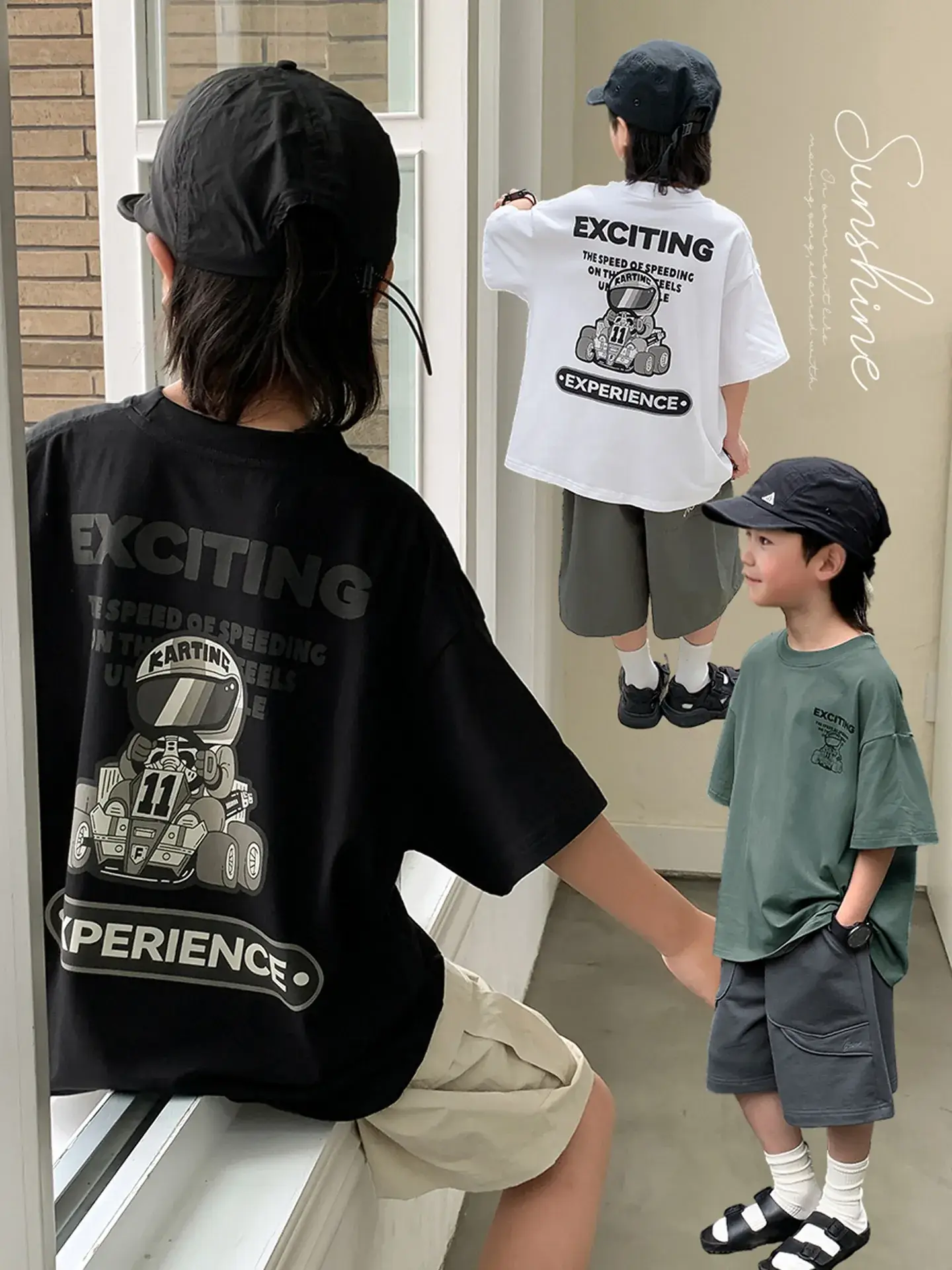 2024 Boys Summer Crewneck T-Shirt Short Sleeve Korean Style - Image 4