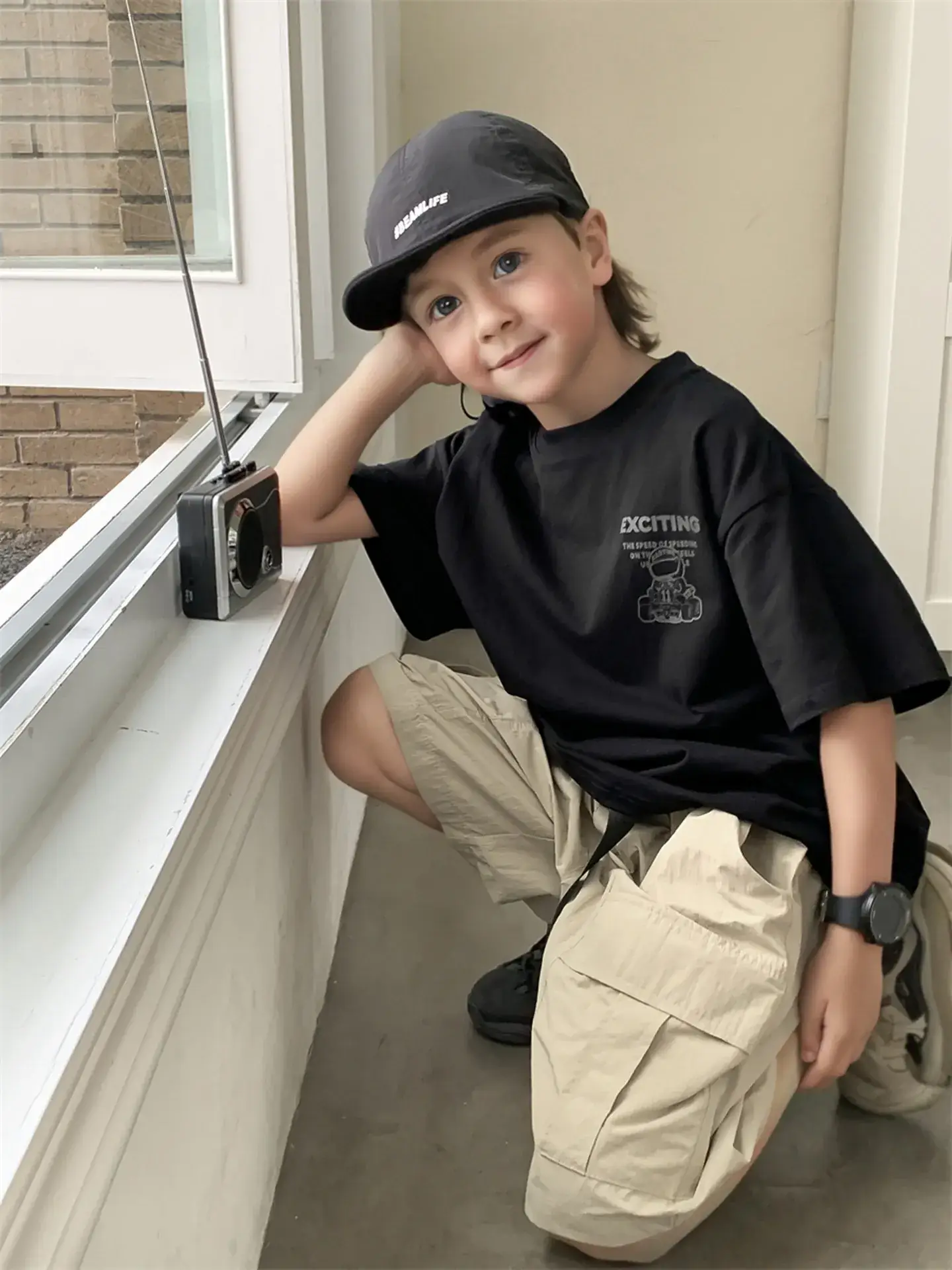 2024 Boys Summer Crewneck T-Shirt Short Sleeve Korean Style - Image 7