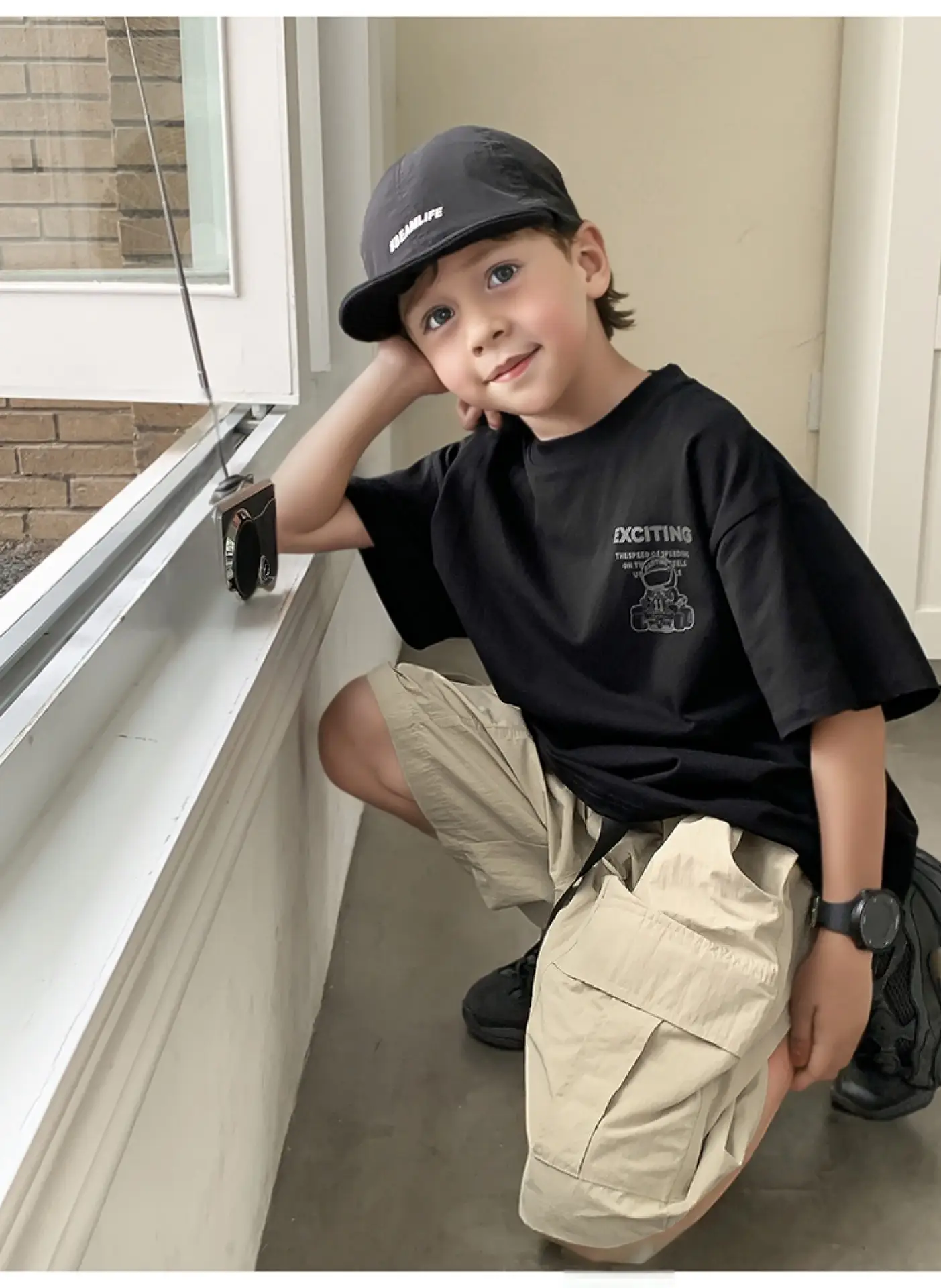 2024 Boys Summer Crewneck T-Shirt Short Sleeve Korean Style — feature 11