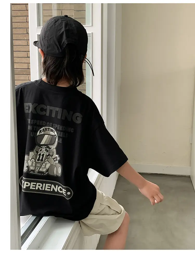 2024 Boys Summer Crewneck T-Shirt Short Sleeve Korean Style — feature 12