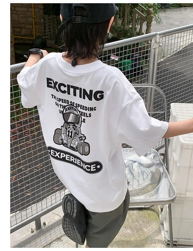 2024 Boys Summer Crewneck T-Shirt Short Sleeve Korean Style — feature 21