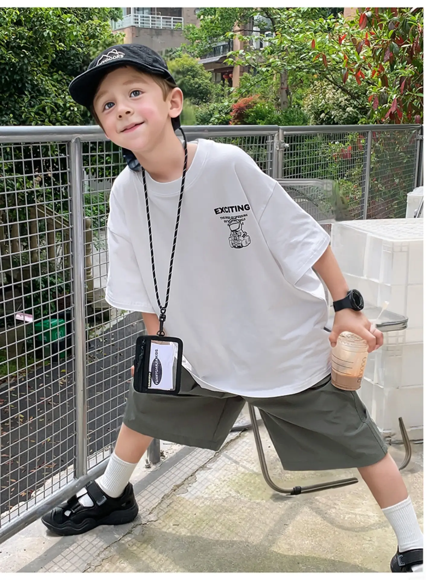 2024 Boys Summer Crewneck T-Shirt Short Sleeve Korean Style — feature 22