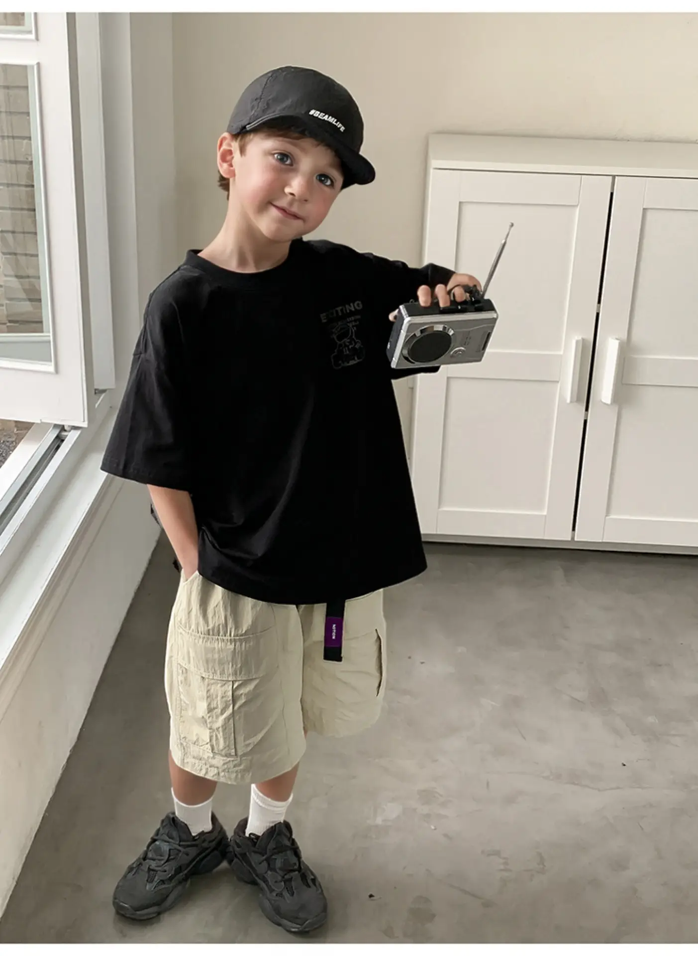 2024 Boys Summer Crewneck T-Shirt Short Sleeve Korean Style — feature 23