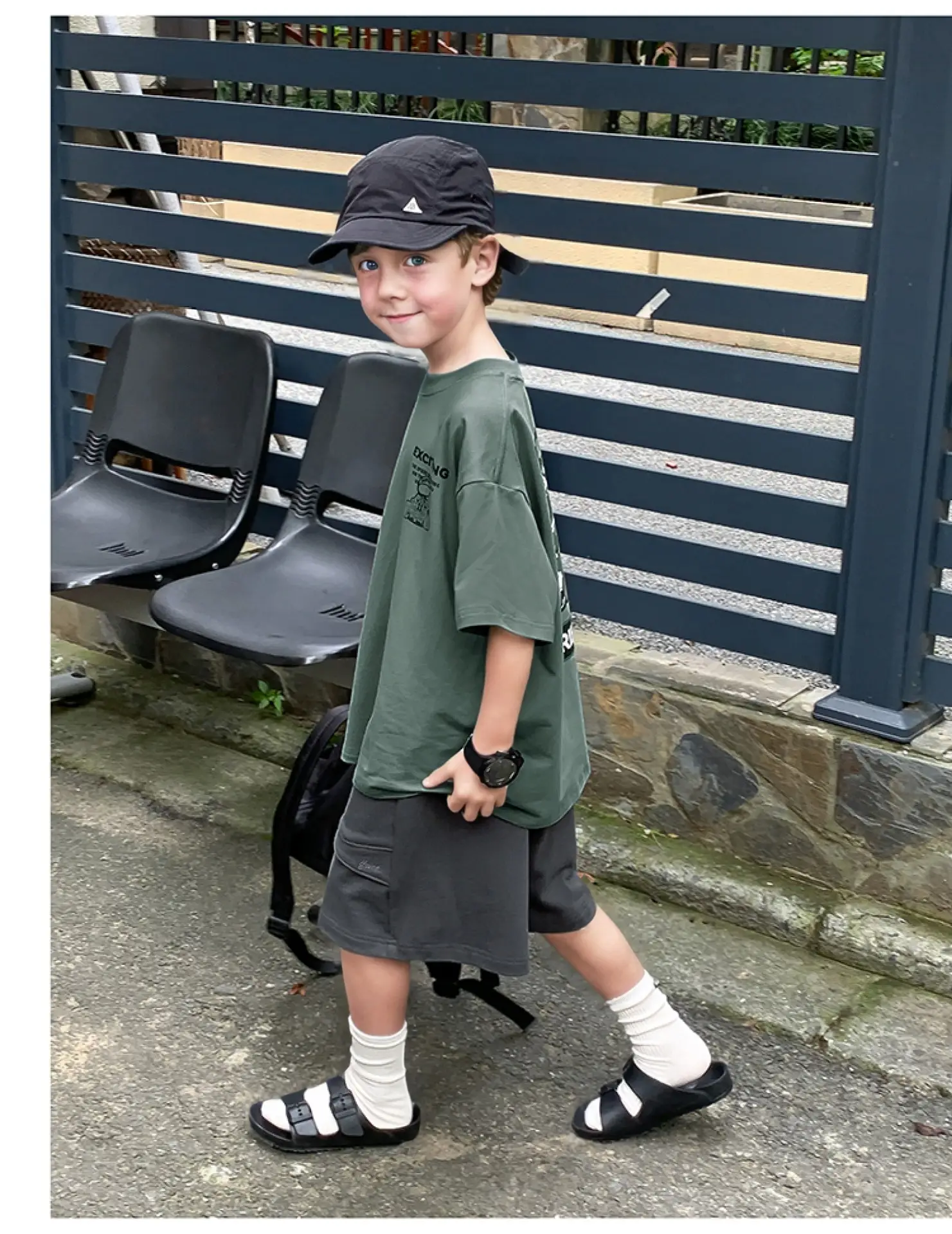 2024 Boys Summer Crewneck T-Shirt Short Sleeve Korean Style — feature 28