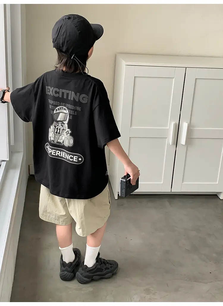 2024 Boys Summer Crewneck T-Shirt Short Sleeve Korean Style — feature 29