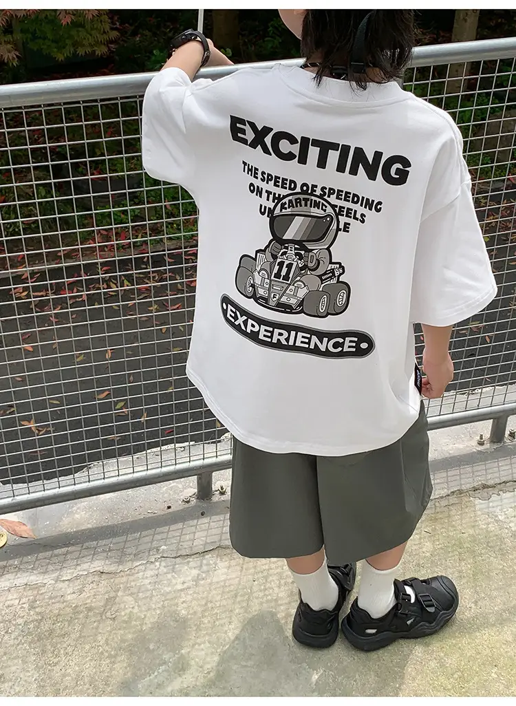 2024 Boys Summer Crewneck T-Shirt Short Sleeve Korean Style — feature 31