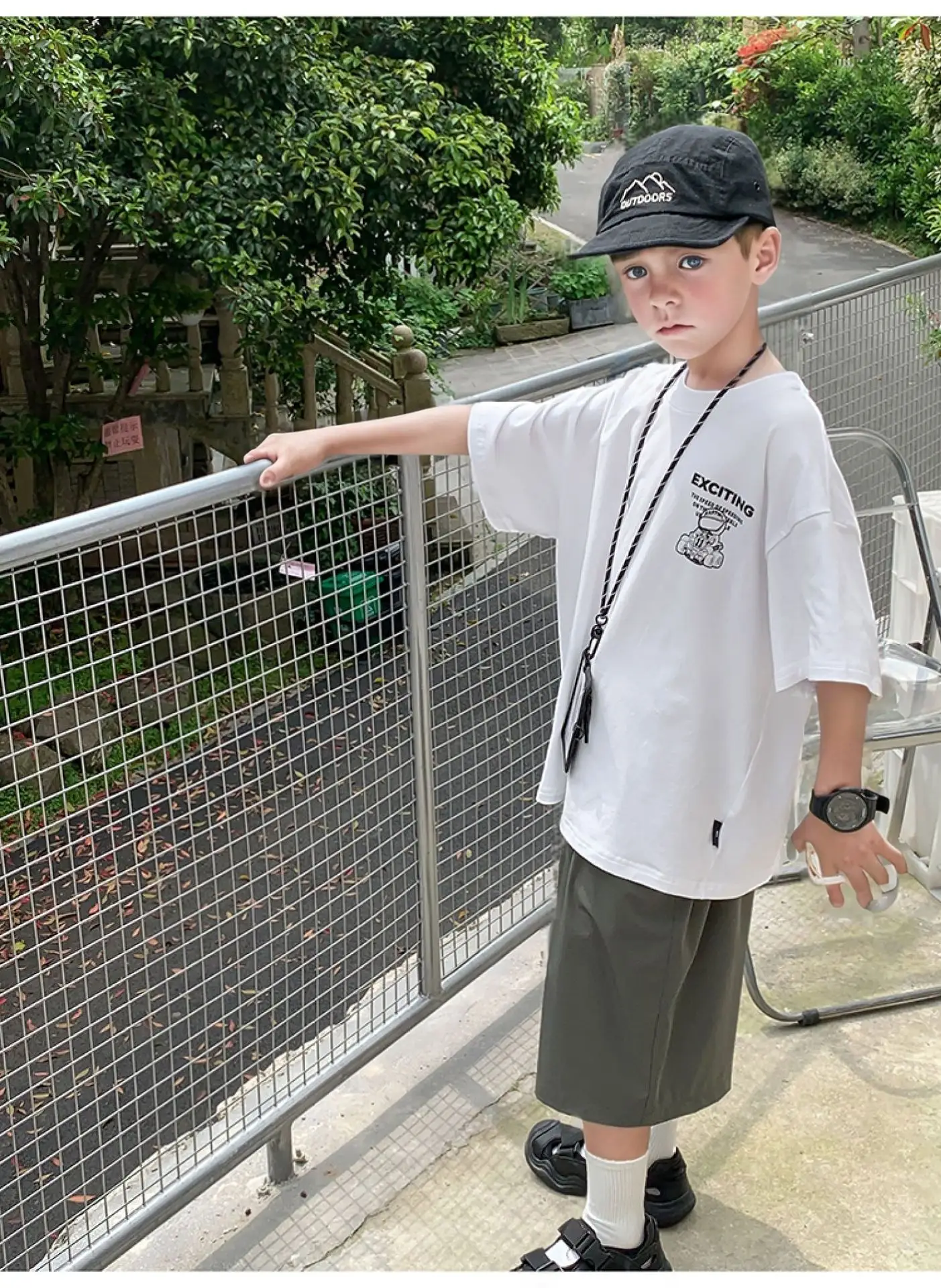 2024 Boys Summer Crewneck T-Shirt Short Sleeve Korean Style — feature 33