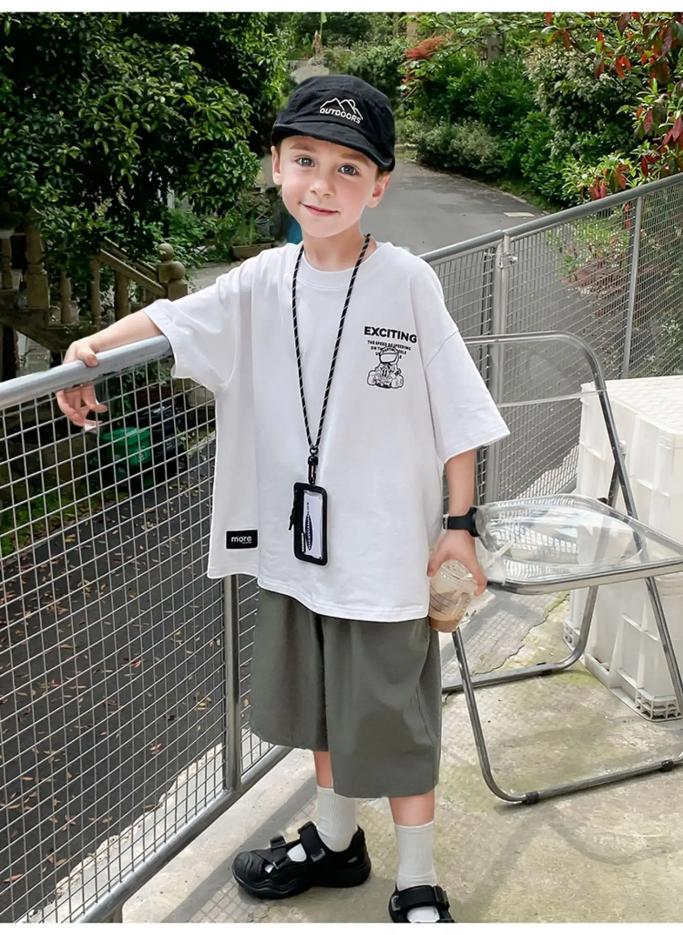 2024 Boys Summer Crewneck T-Shirt Short Sleeve Korean Style — feature 34