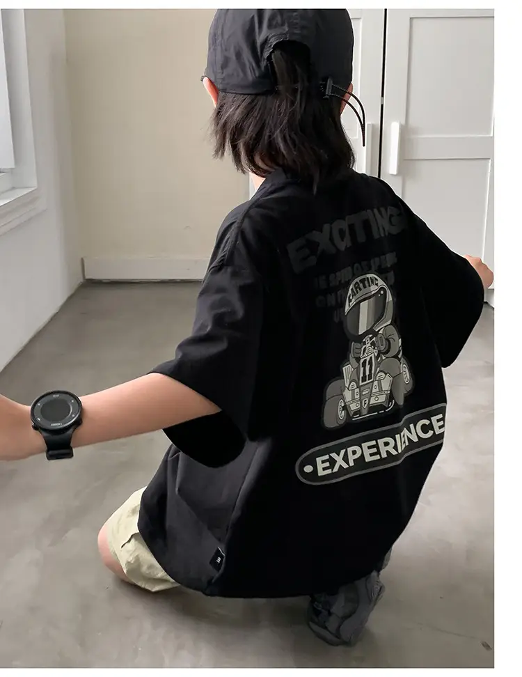 2024 Boys Summer Crewneck T-Shirt Short Sleeve Korean Style — feature 37