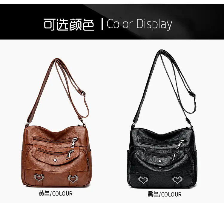 Brown Heart-Plated Crossbody Bag for Women — feature 19