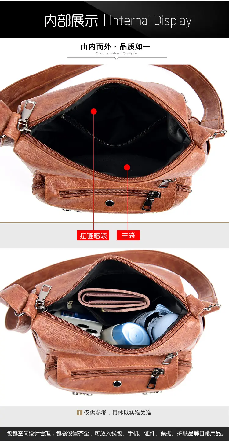 Brown Heart-Plated Crossbody Bag for Women — feature 23