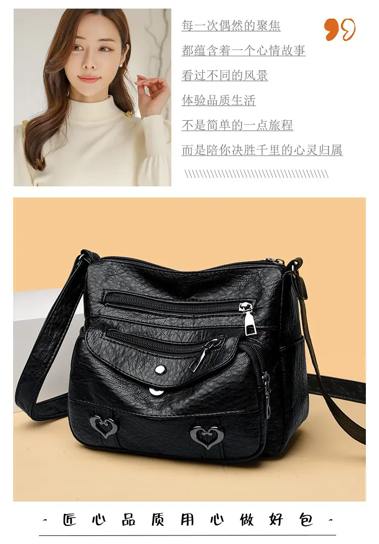 Brown Heart-Plated Crossbody Bag for Women — feature 8