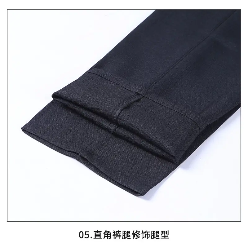 Men Straight Leg Pants Black Casual Spring Fall Wear
