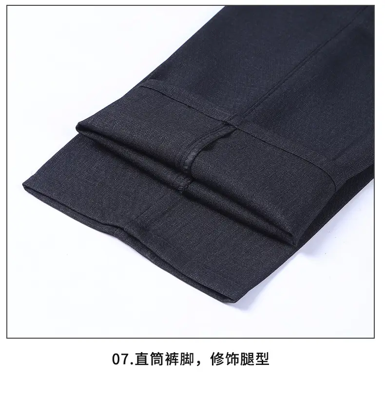 Men Straight Leg Pants Black Casual Spring Fall Wear — feature 23