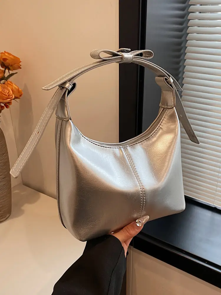 Silver Bucket Bag Women 2024 Casual Shoulder Crossbody - Image 8
