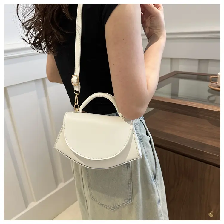 Women's Fan-Shaped White Shoulder Crossbody Bag — feature 10