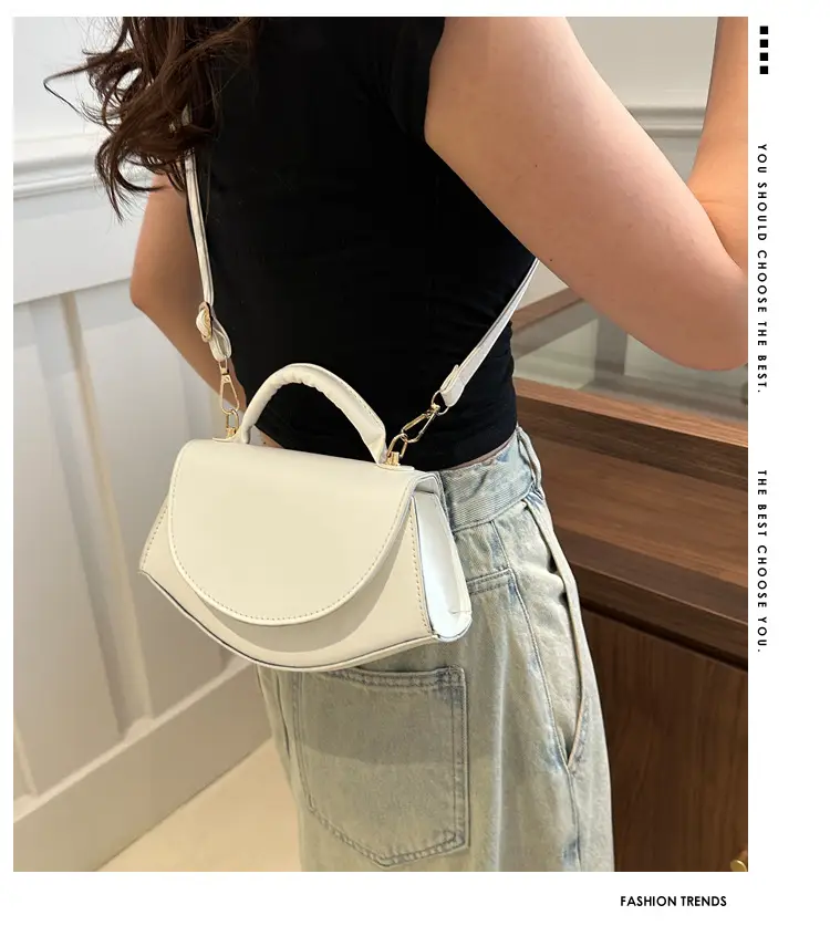 Women's Fan-Shaped White Shoulder Crossbody Bag — feature 2