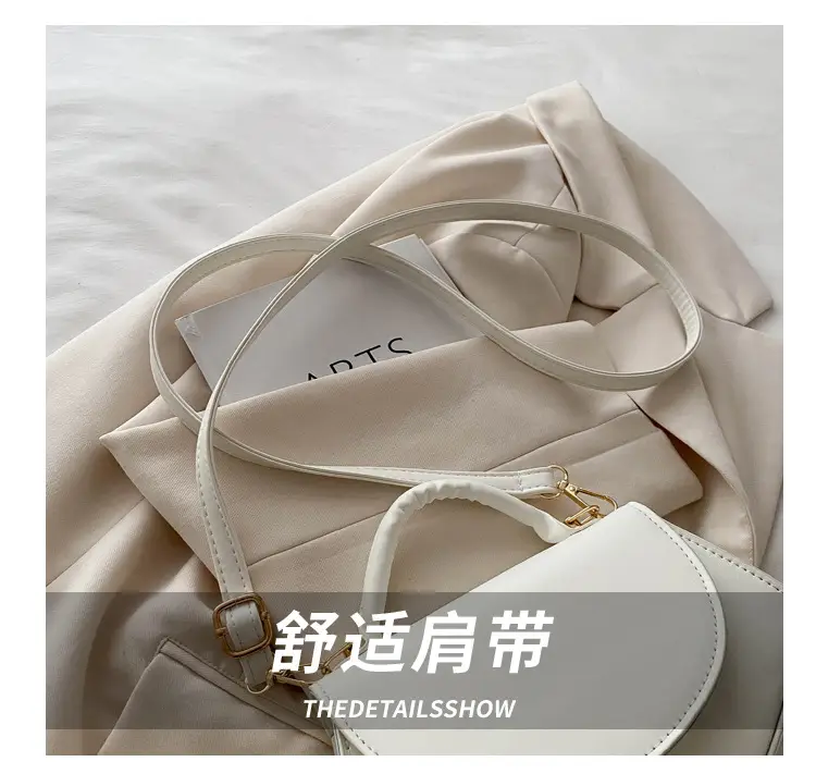 Women's Fan-Shaped White Shoulder Crossbody Bag — feature 5
