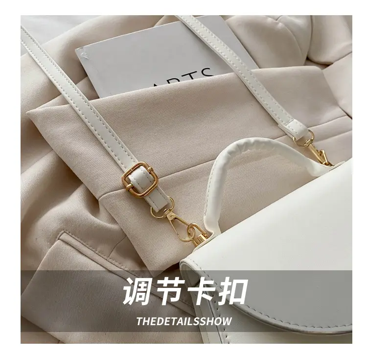 Women's Fan-Shaped White Shoulder Crossbody Bag — feature 7