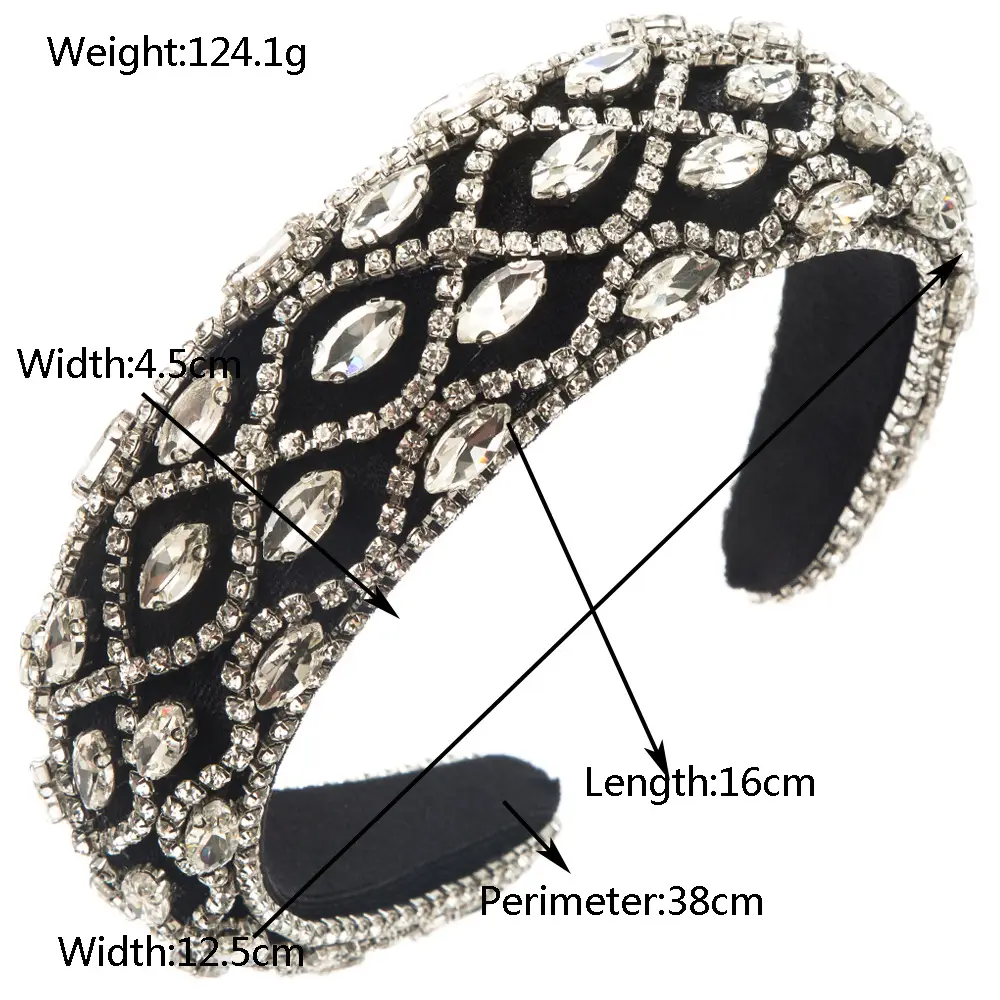 Luxury Rhinestone Hairband with Red Green Stones - Image 6