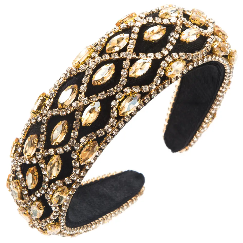 Luxury Rhinestone Hairband with Red Green Stones - Image 2