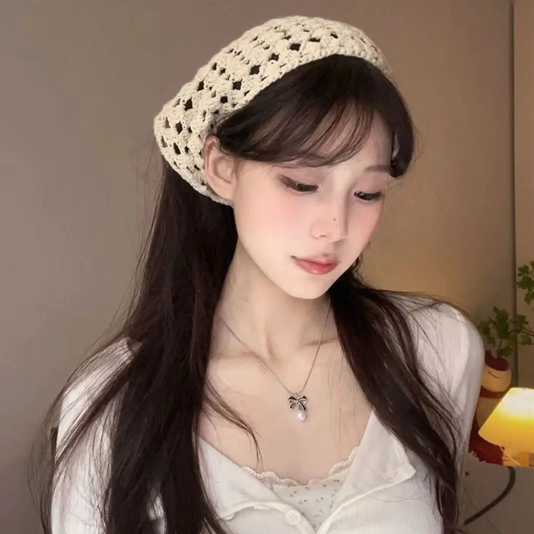 Women's Lace Hair Belt Sunscreen Scarf Blue — feature 5