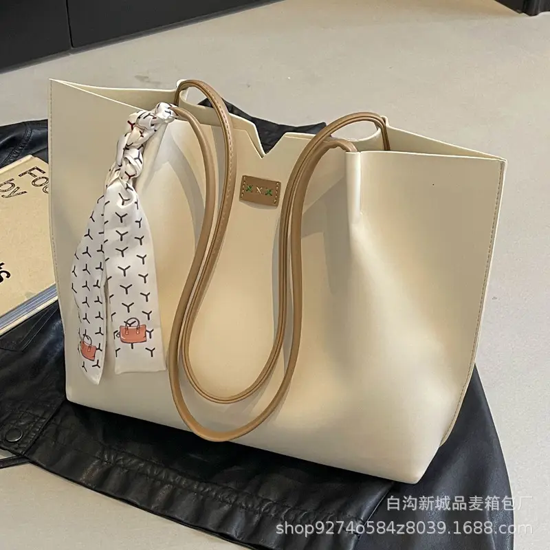 Women's Cross-Border Tote Bag Beige Gold Handle 2026 - Image 8