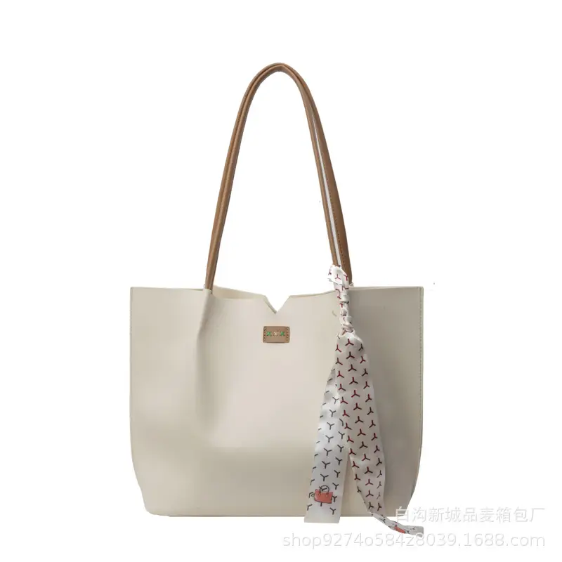 Women's Cross-Border Tote Bag Beige Gold Handle 2026 - Image 9
