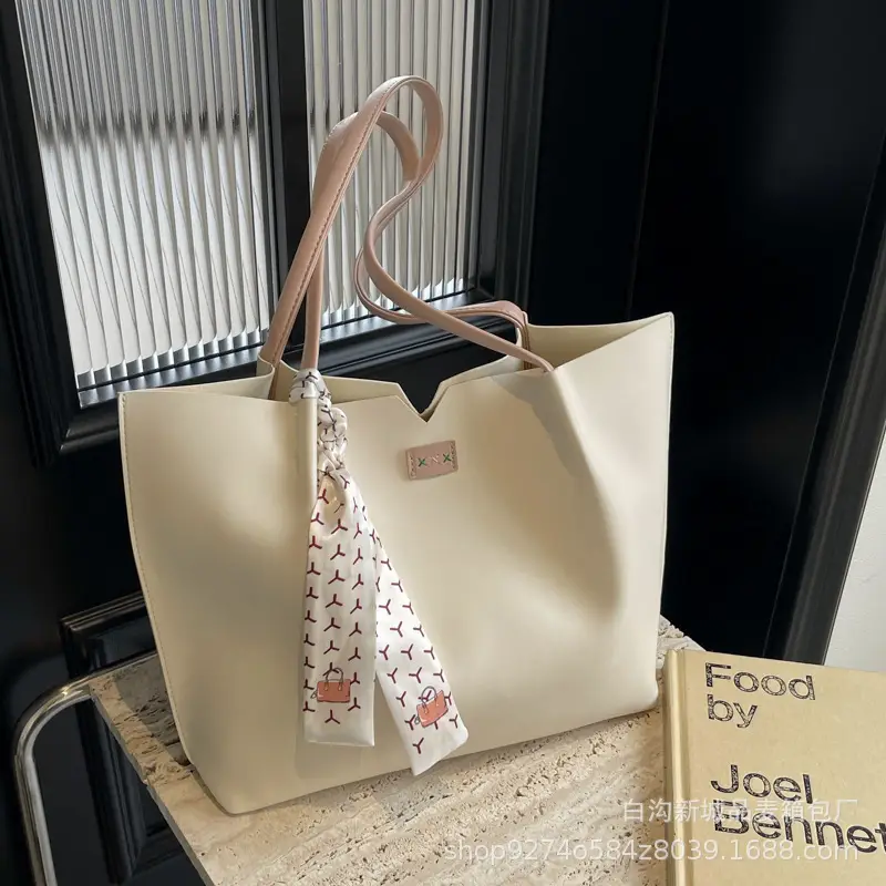 Women's Cross-Border Tote Bag Beige Gold Handle 2026 - Image 2