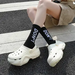 White Women's DIY Clogs Thick Soled Beach Shoes Baotou Sandals — feature 19