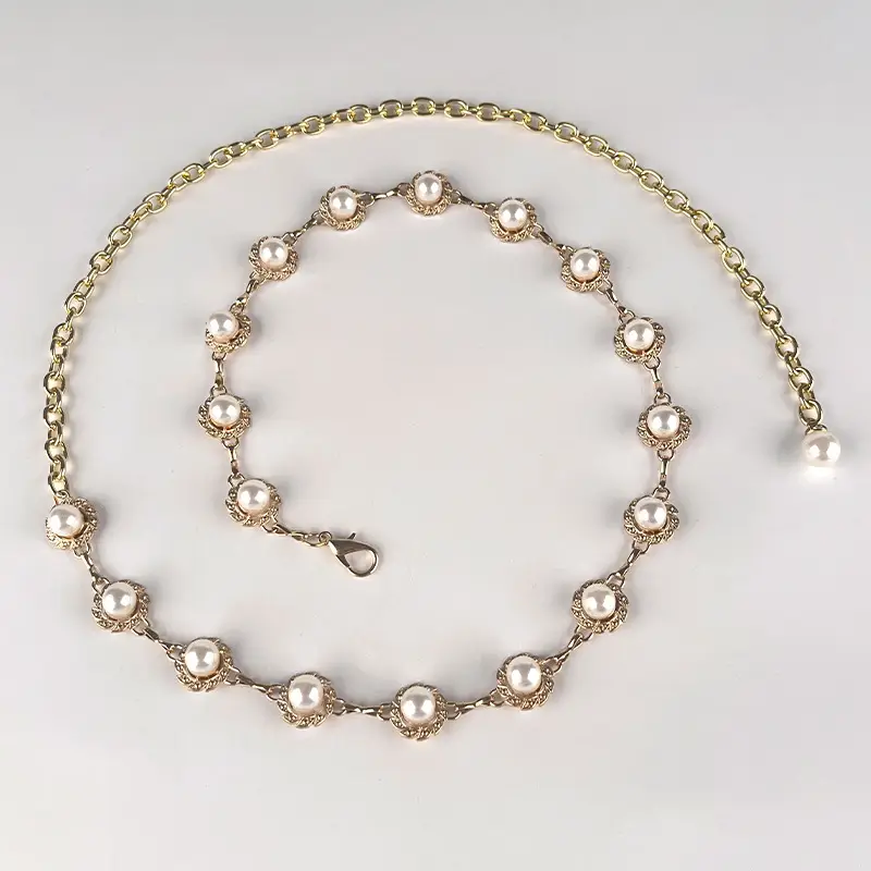 Water Diamond Rhinestone Waist Chain Silver Color - Image 7