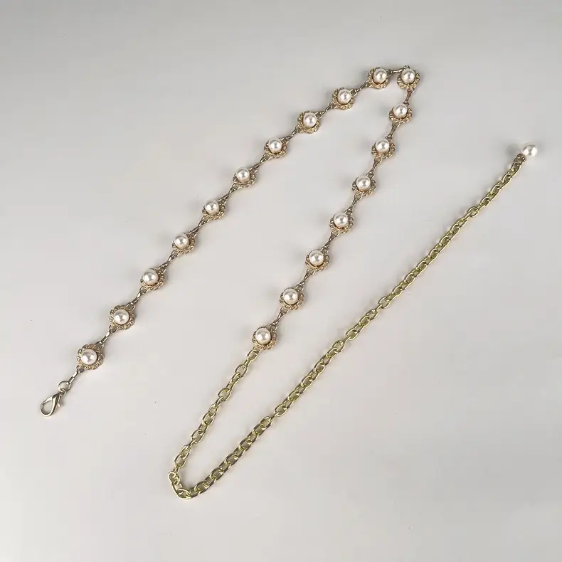 Water Diamond Rhinestone Waist Chain Silver Color — feature 10
