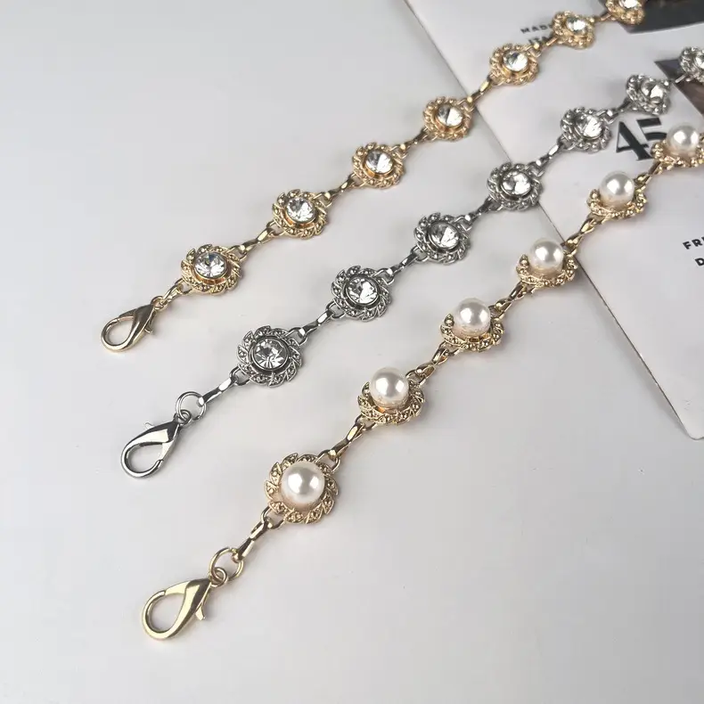 Water Diamond Rhinestone Waist Chain Silver Color — feature 18