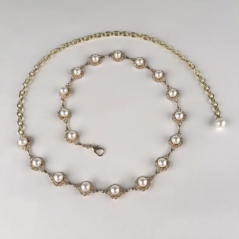 Water Diamond Rhinestone Waist Chain Silver Color — feature 7