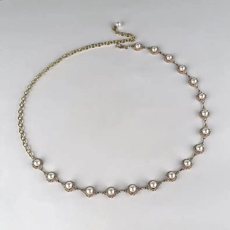 Water Diamond Rhinestone Waist Chain Silver Color — feature 8