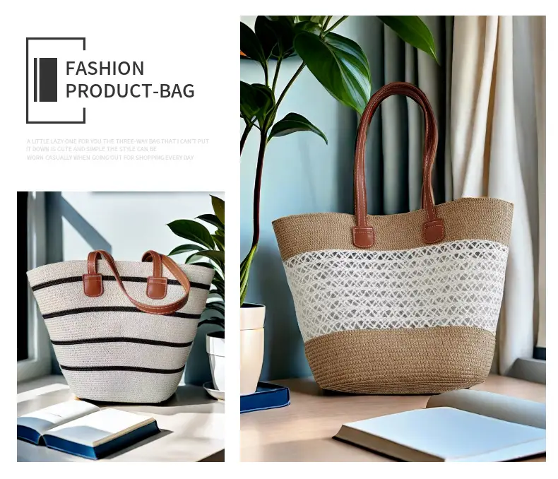 Women Straw Bag Summer 2024 Large Capacity Beach Bag โ feature 9