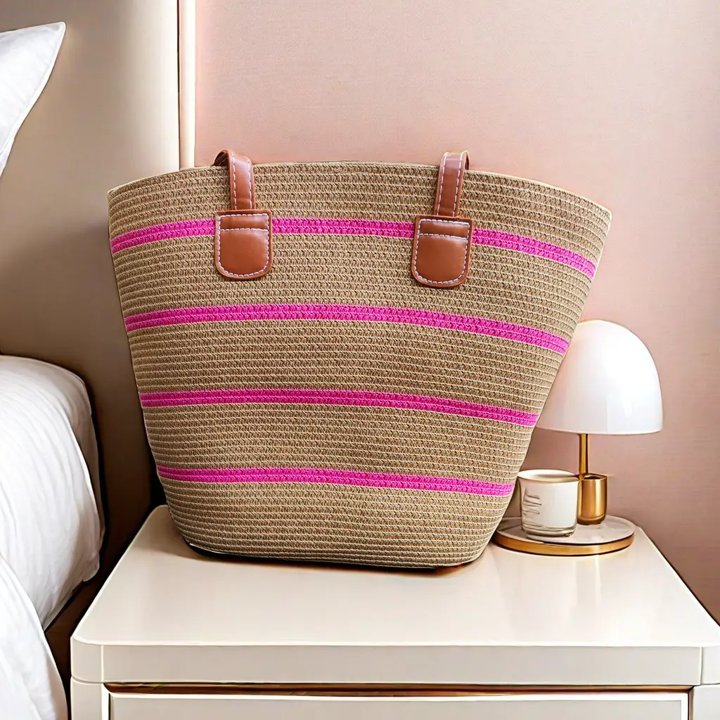 Women Straw Bag Summer 2024 Large Capacity Beach Bag - Image 22