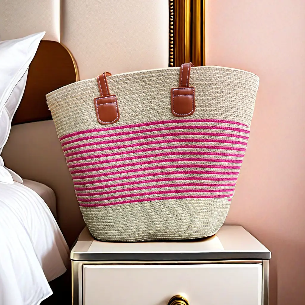 Women Straw Bag Summer 2024 Large Capacity Beach Bag - Image 23