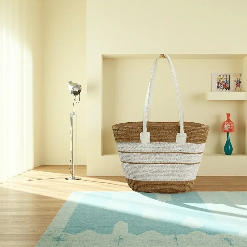 Women Straw Bag Summer 2024 Large Capacity Beach Bag - Image 26