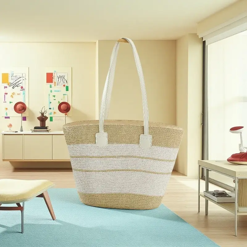 Women Straw Bag Summer 2024 Large Capacity Beach Bag - Image 27