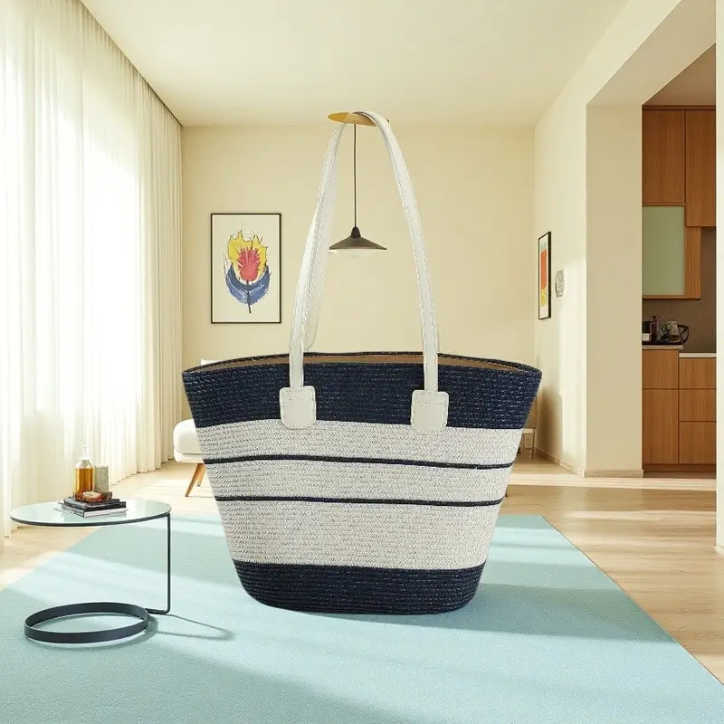 Women Straw Bag Summer 2024 Large Capacity Beach Bag - Image 28