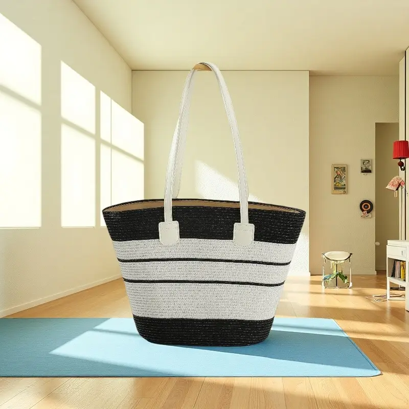 Women Straw Bag Summer 2024 Large Capacity Beach Bag - Image 29