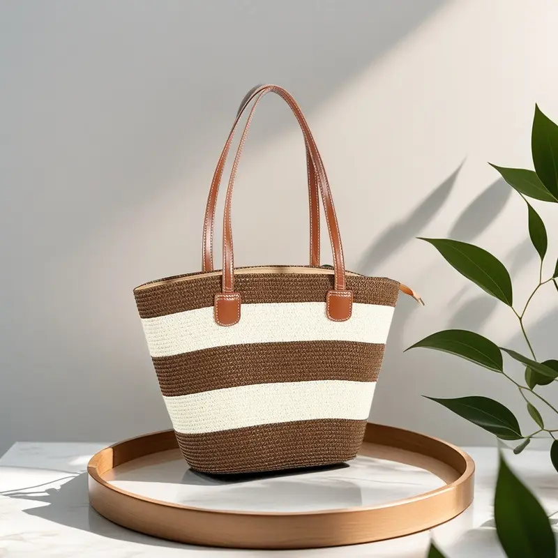 Women Straw Bag Summer 2024 Large Capacity Beach Bag - Image 30