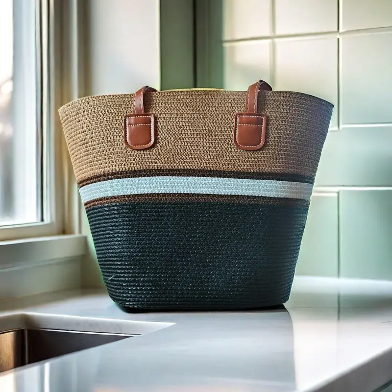 Women Straw Bag Summer 2024 Large Capacity Beach Bag - Image 32