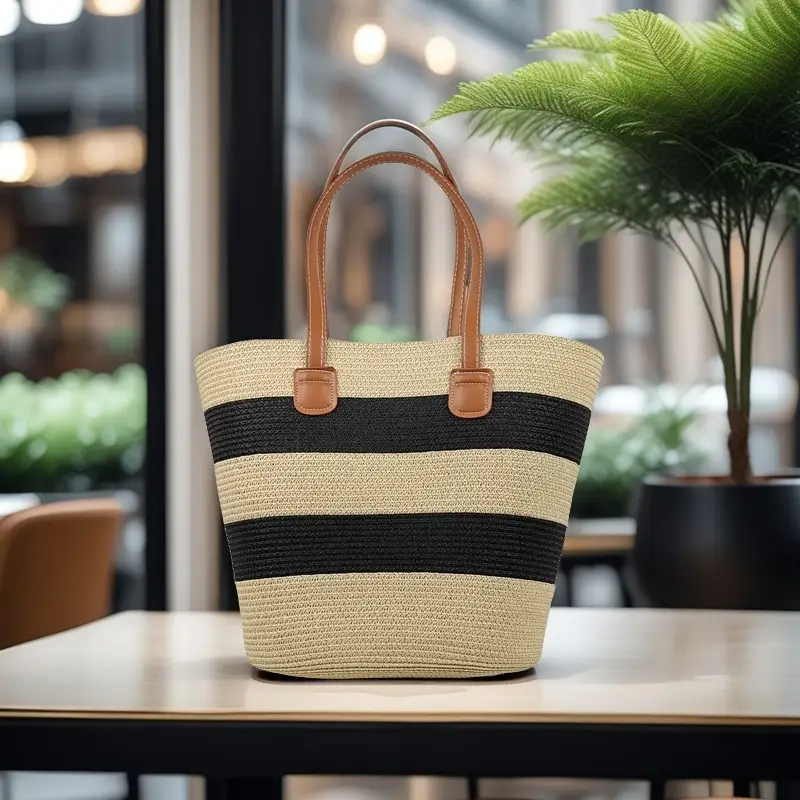Women Straw Bag Summer 2024 Large Capacity Beach Bag - Image 34