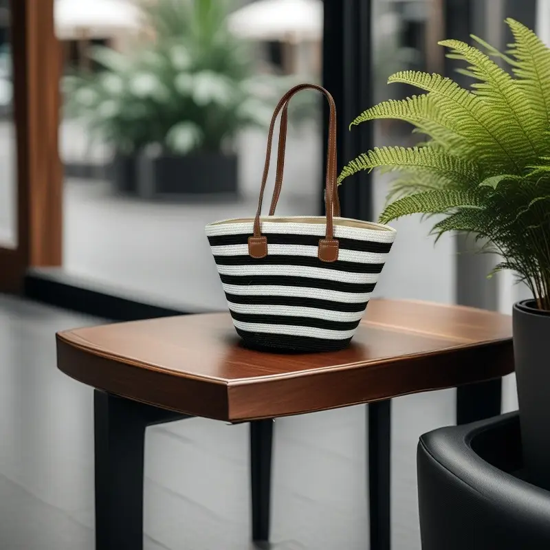 Women Straw Bag Summer 2024 Large Capacity Beach Bag - Image 35