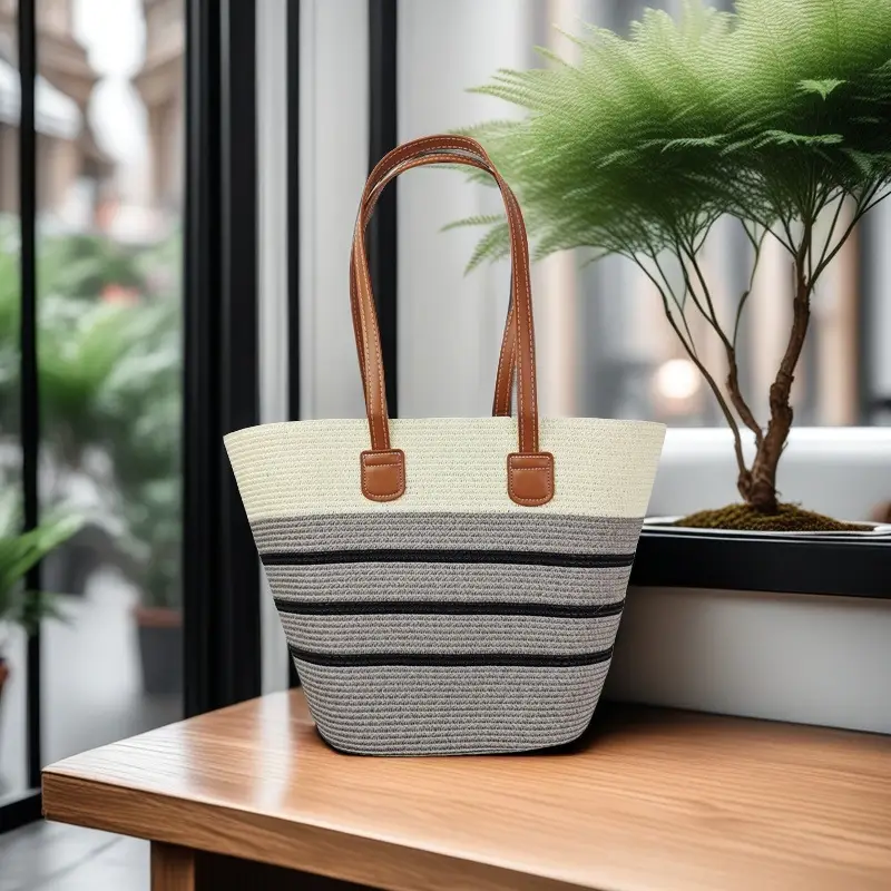 Women Straw Bag Summer 2024 Large Capacity Beach Bag - Image 36