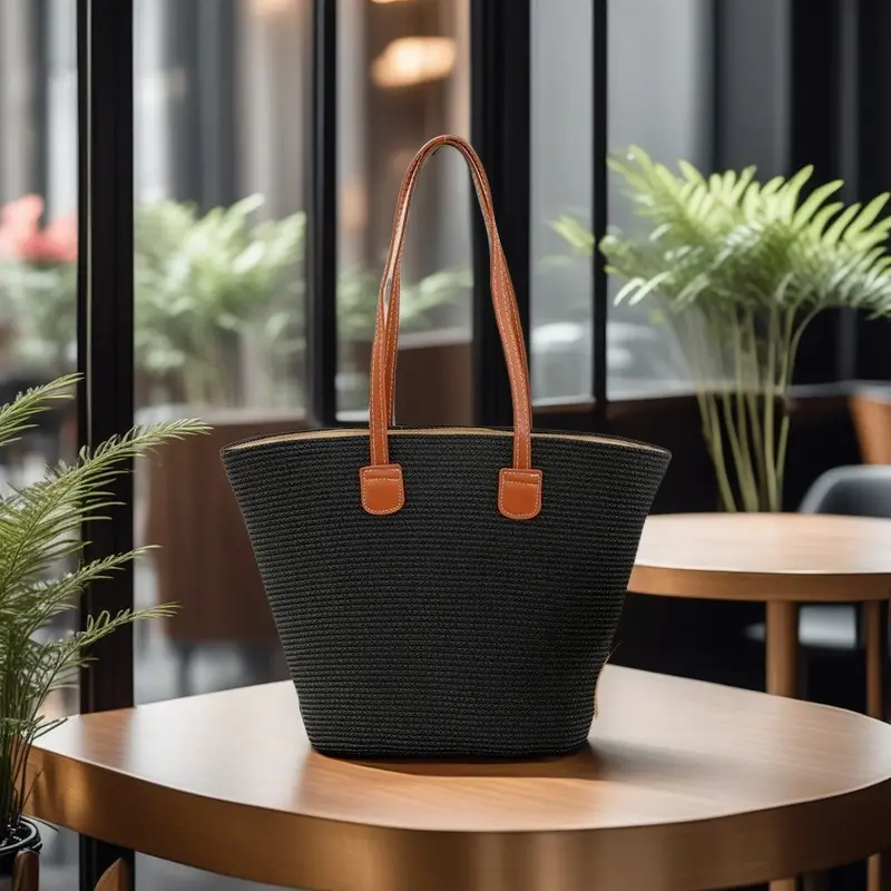Women Straw Bag Summer 2024 Large Capacity Beach Bag - Image 37