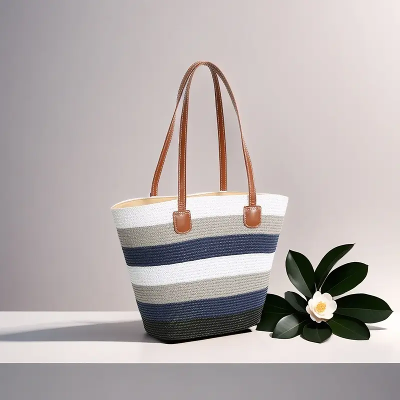 Women Straw Bag Summer 2024 Large Capacity Beach Bag - Image 40